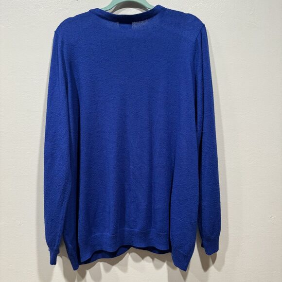 Basic Editions Cardigan Sweaters Set of 2 Knit Magenta Navy Long Sleeve Women 2X - Picture 11 of 12